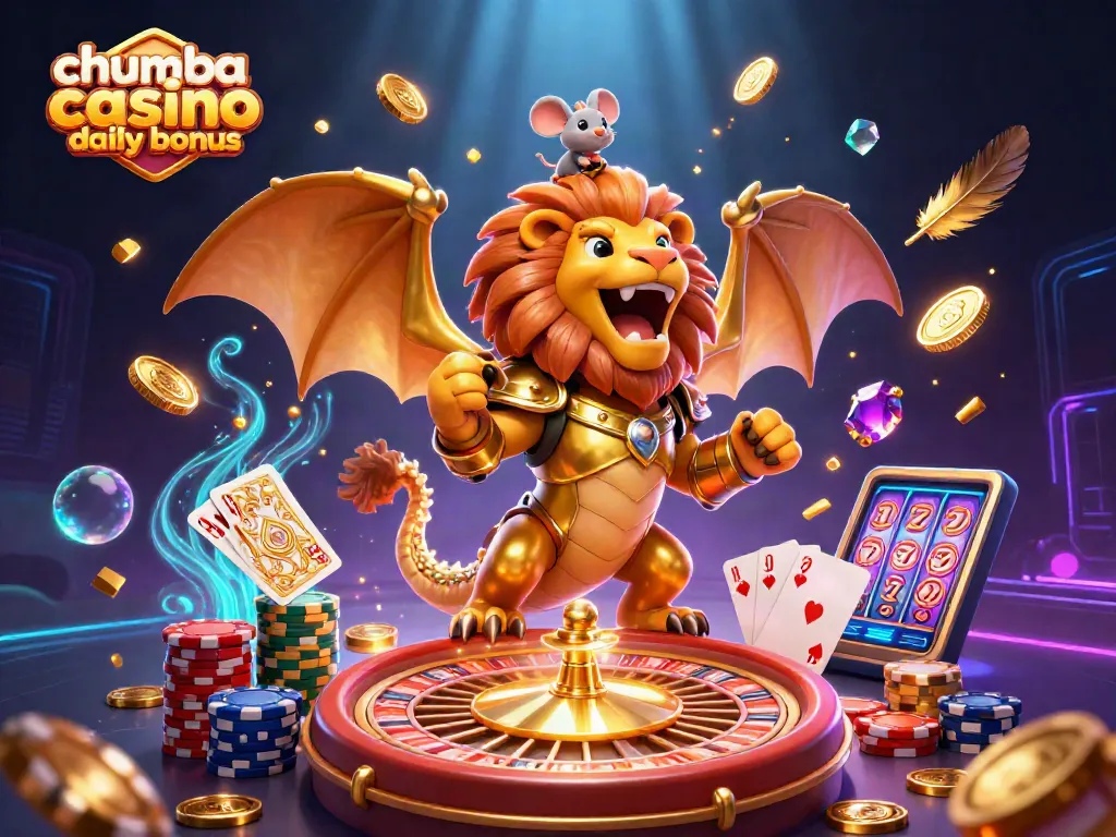 Engage with your chumba casino daily bonus featuring vibrant casino elements and thrilling characters.