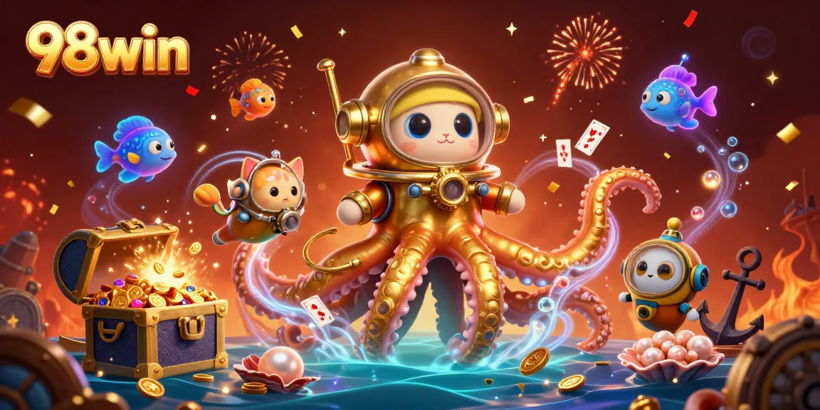 Explore 98win's exciting gaming universe with vibrant scenes featuring underwater elements.