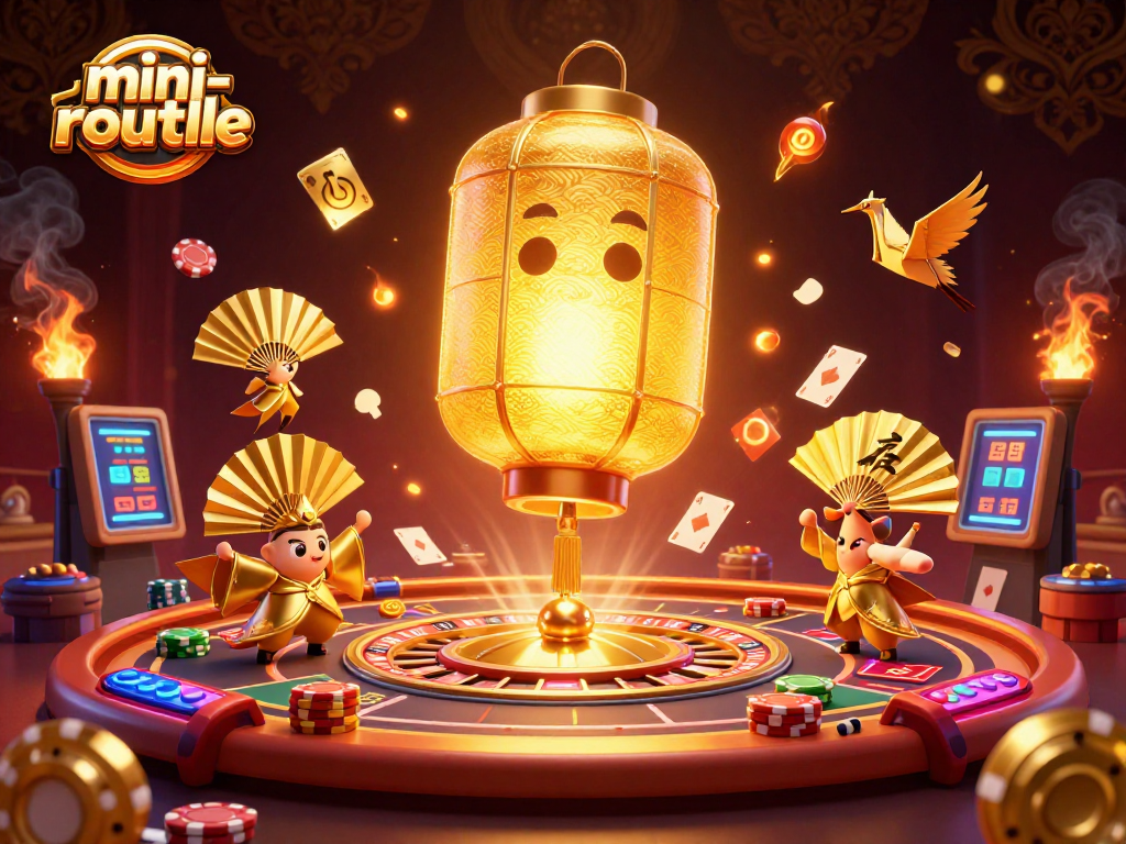 Spin and win with mini-roulette, featuring vibrant characters in a dynamic casino scene.