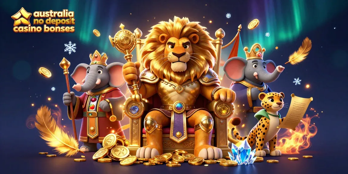 Experience the thrill of australia no deposit casino bonuses with our illustrated vibrant casino scene.