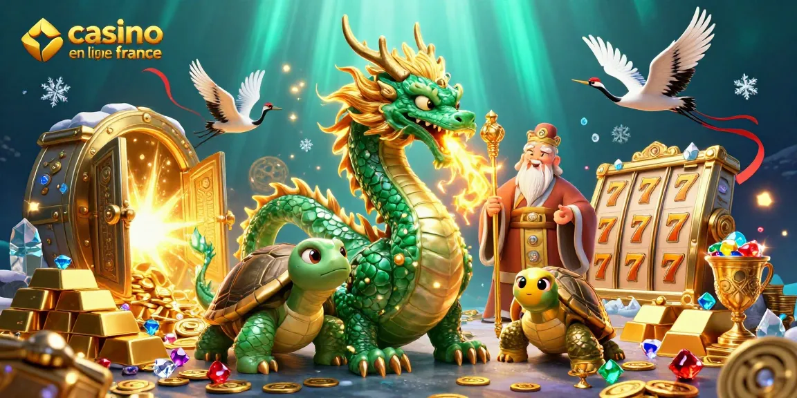 Profitez de l'excitation du casino en ligne France avec ce dragon émeraude et ses trésors.