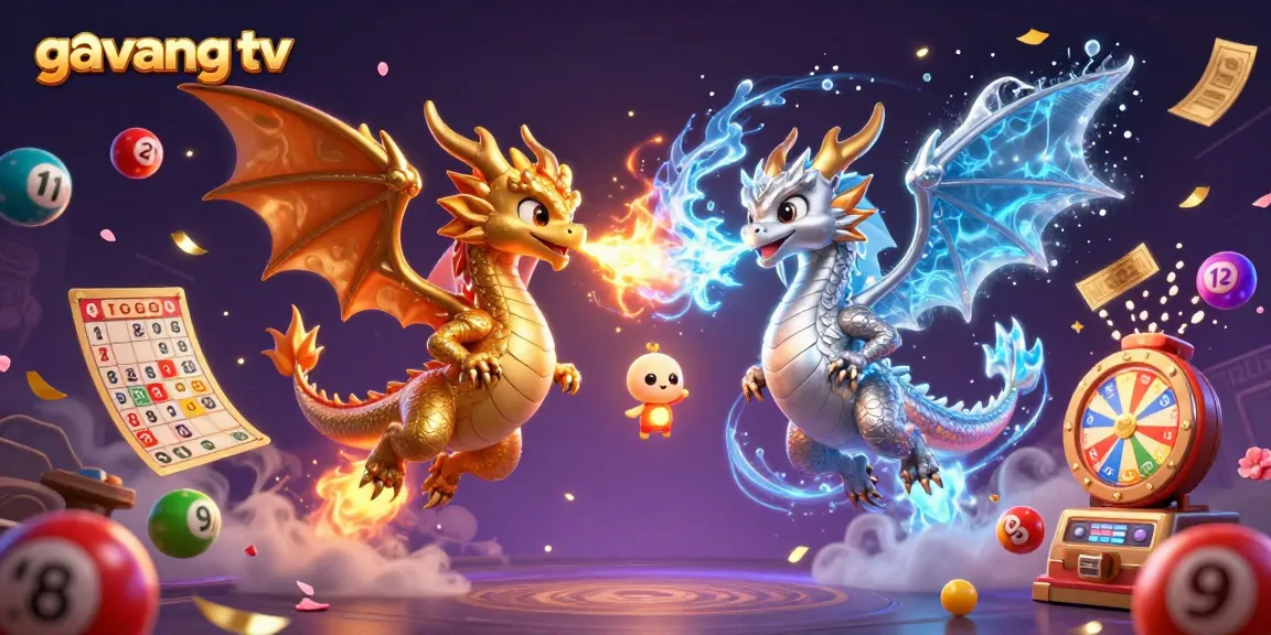 Experience the excitement of gambling with gavang tv through a vibrant 3D illustration of dragons and gaming elements.