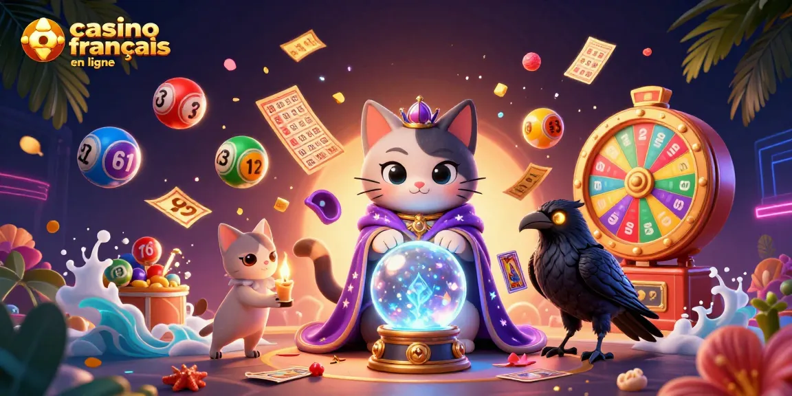 Jouez dans un casino français en ligne avec un chat mystique et un corbeau mystérieux.