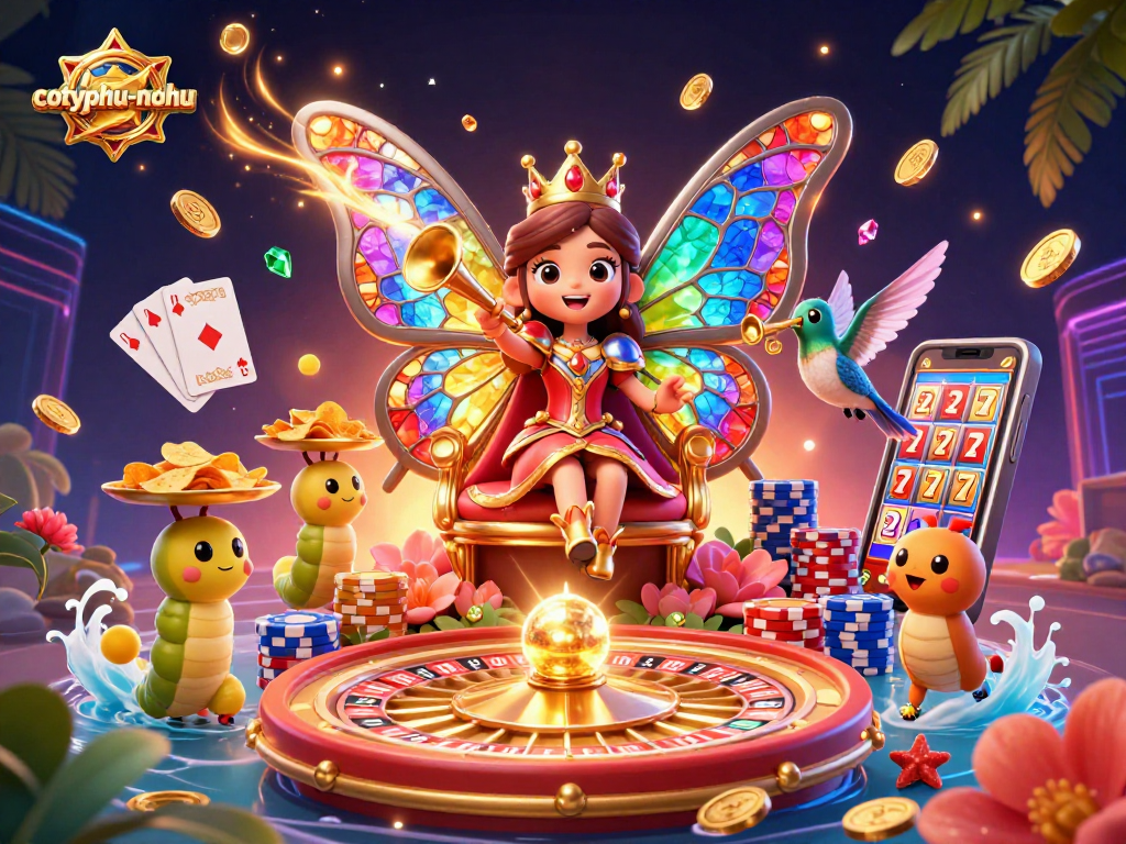 Cascading coins and vibrant characters symbolize the exciting world of cotyphu-nohu gaming.