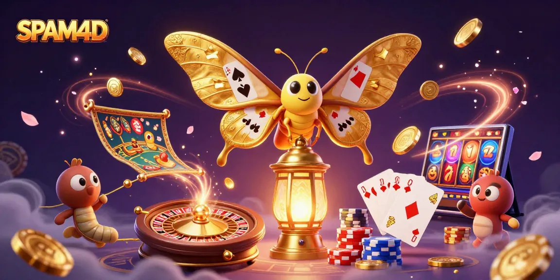 SPAM4D menyajikan ilustrasi 3D luar biasa yang menampilkan karakter kasino dan produk judi menarik dalam satu adegan.