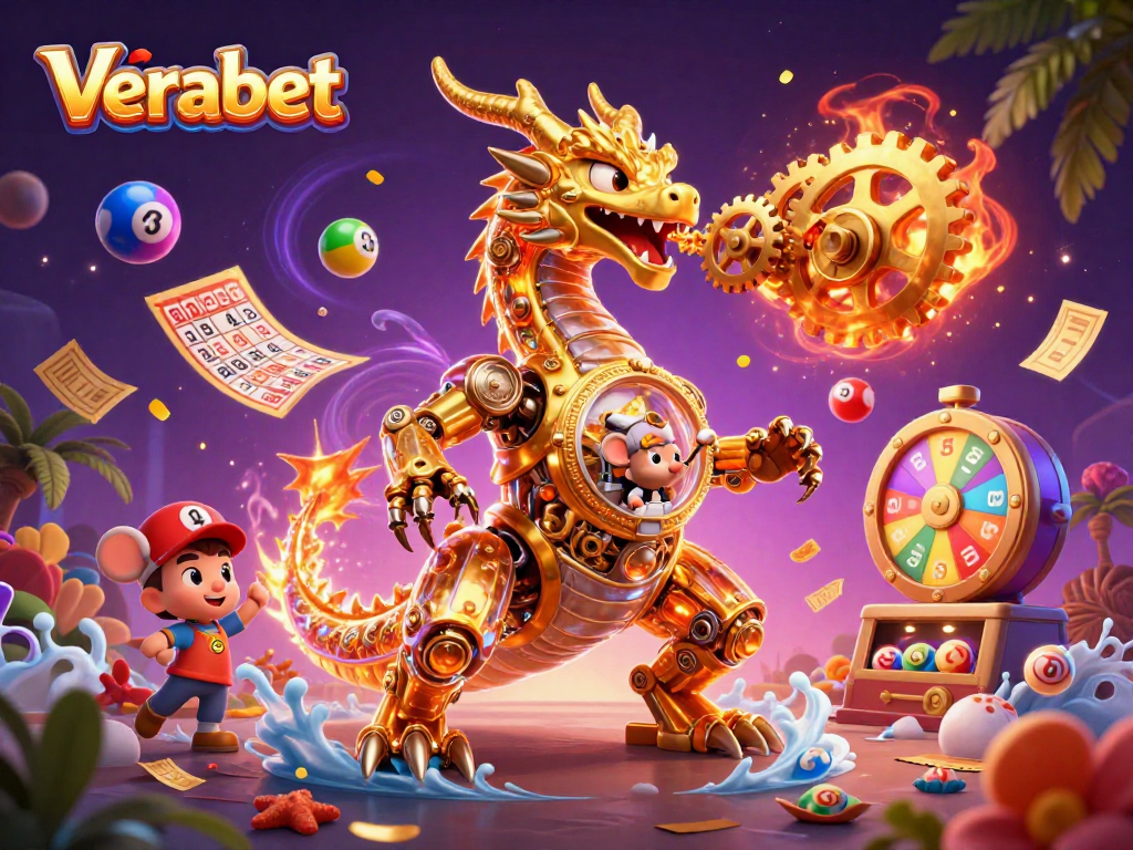 Experience thrilling action at Verabet with a vibrant illustration of engaging gambling elements.