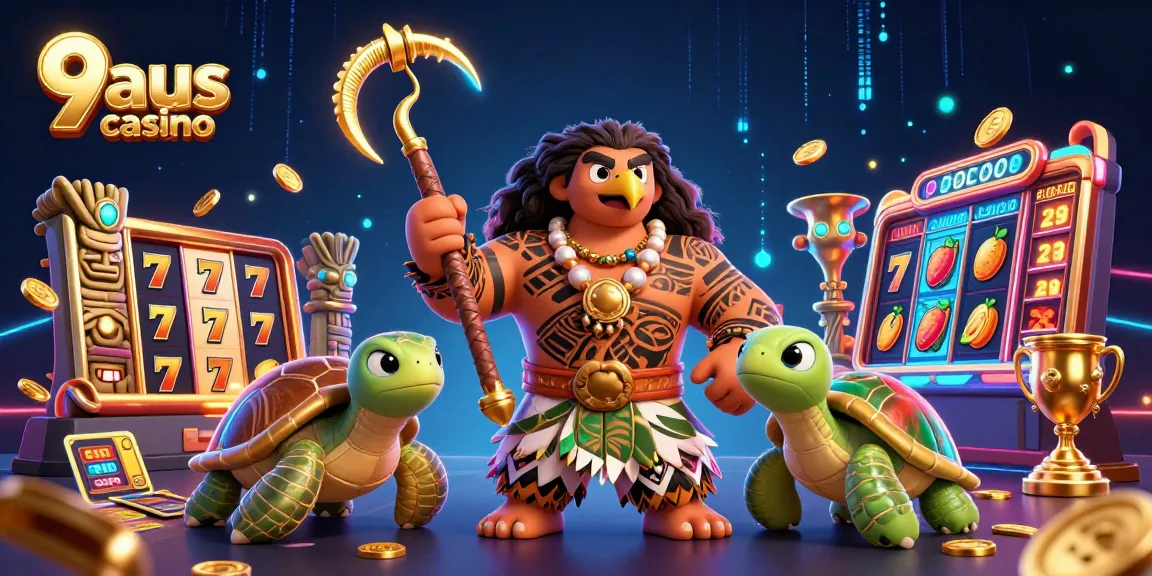 Experience thrilling gameplay at 9aus casino with vibrant slot machines and energetic characters.