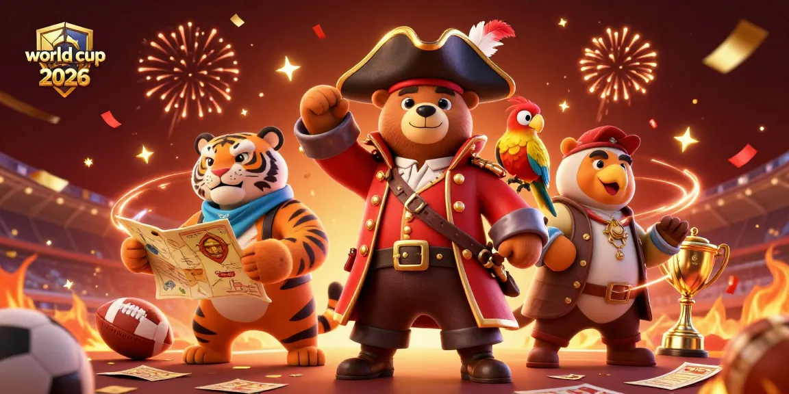 Bet on the world cup 2026 with a dynamic sports betting scene featuring themed characters.