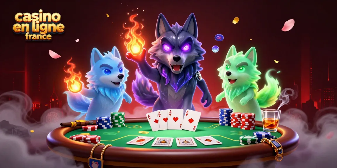 Jouez au casino en ligne France avec une ambiance immersive de poker et des personnages animés captivants.