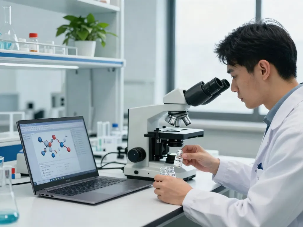 TB-500 peptide research analysis in a modern lab, highlighting the importance of scientific discovery.