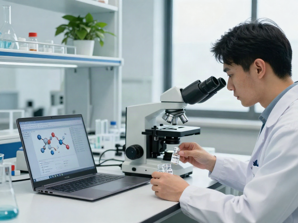 TB-500 peptide research analysis in a modern lab, highlighting the importance of scientific discovery.