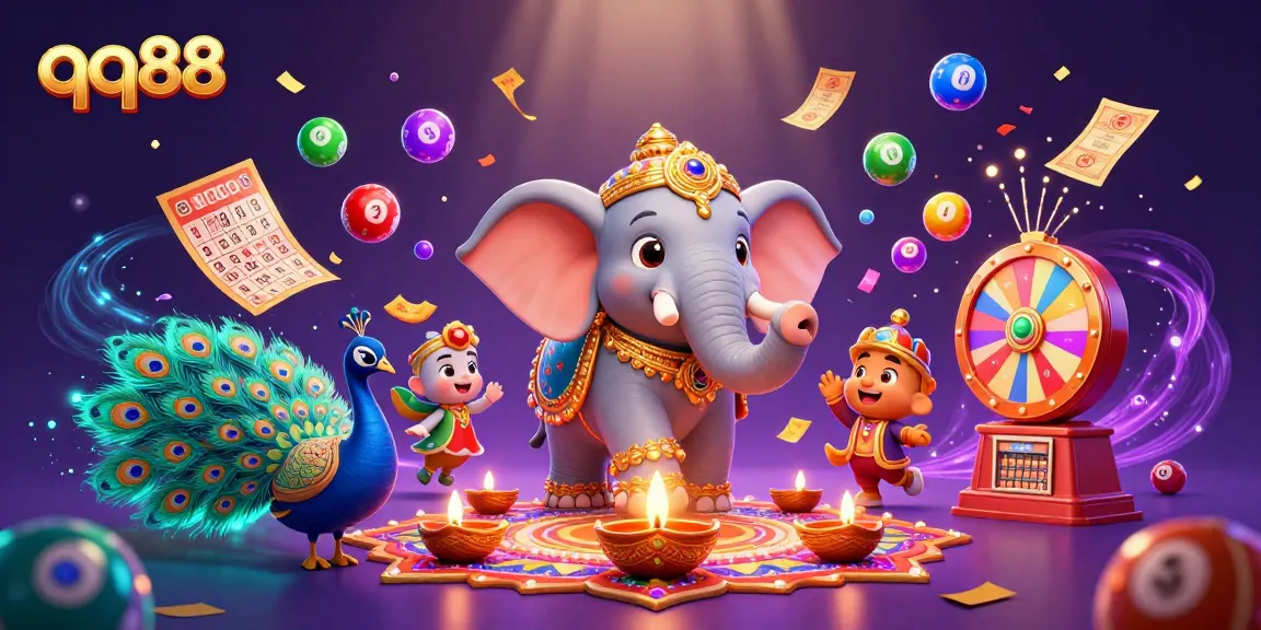 Play thrilling games at qq88 with vibrant visuals and exciting elements in a lively casino scene.